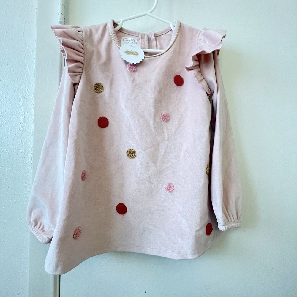 NWT Mudpie Tunic Polka Dot Kids Top - 5T